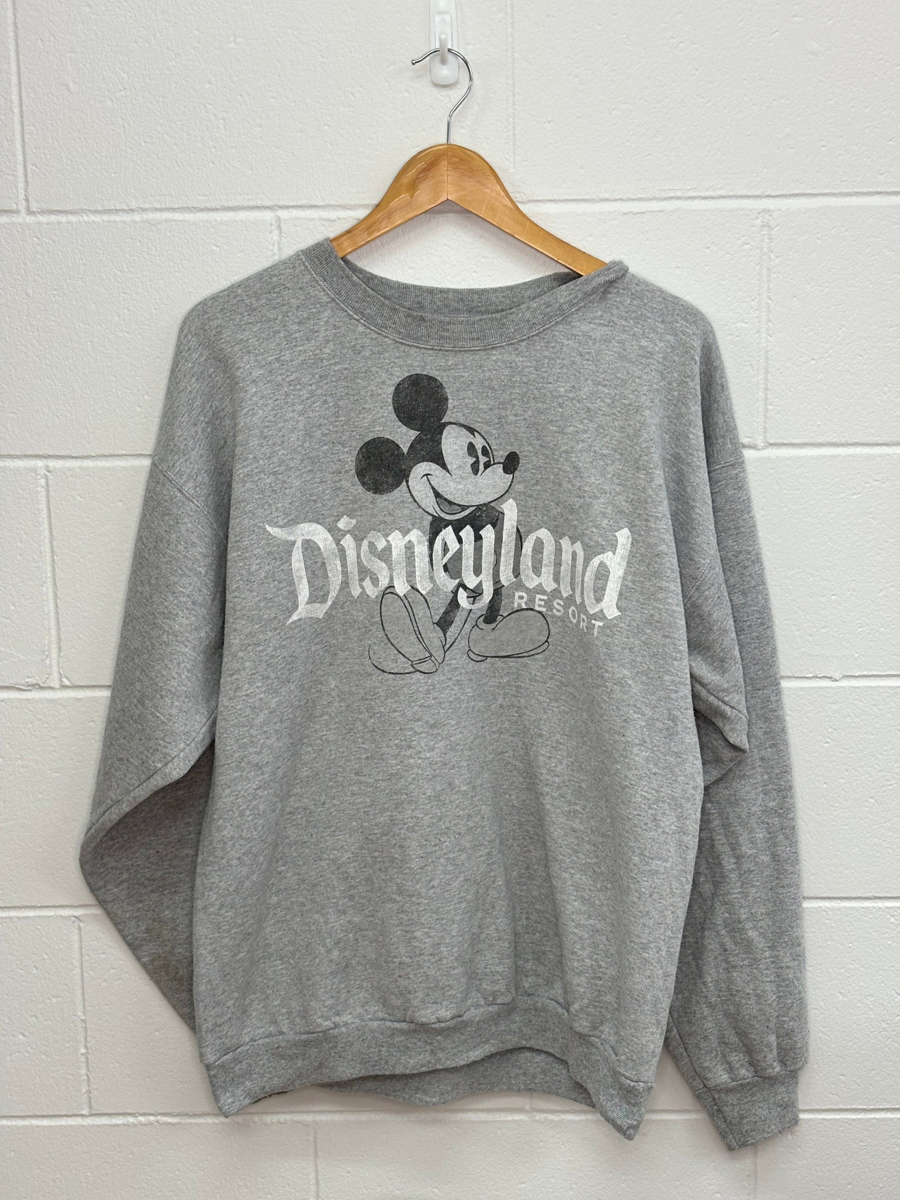 Disney Mickey Disneyland Resort Grey Crewneck Large