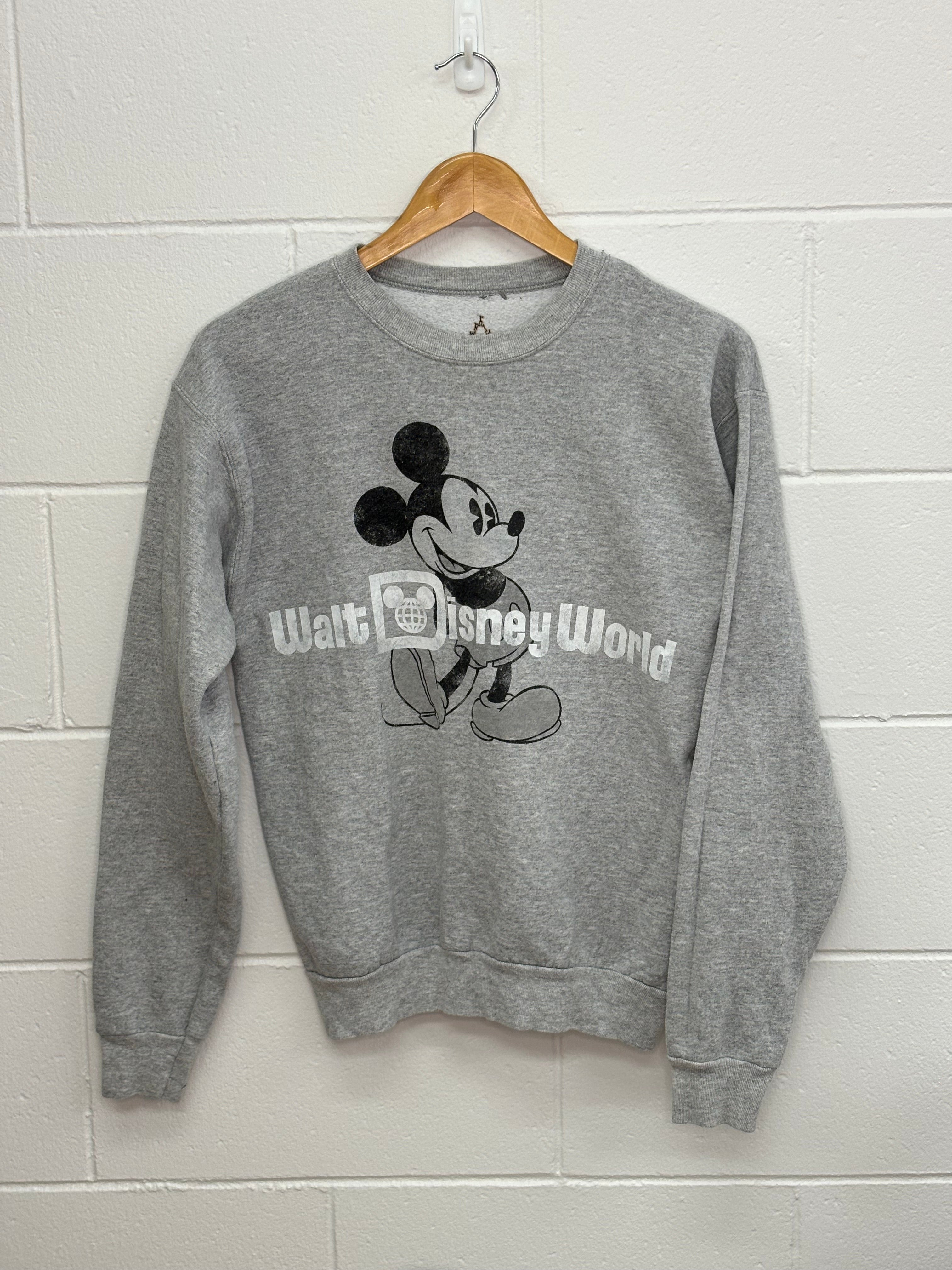 Disney Mickey Mouse Walt DisneyWorld Grey Crewneck Small