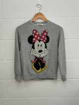 Disney Minnie Mouse Grey Crewneck XS