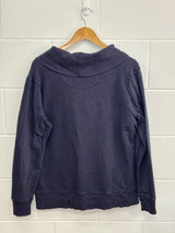 Land's End 1/4 Neck Navy Sweatshirt Large