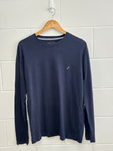 Nautica Navy Long-Sleeve Medium