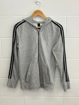 Adidas Grey Zip Up Hoodie Medium