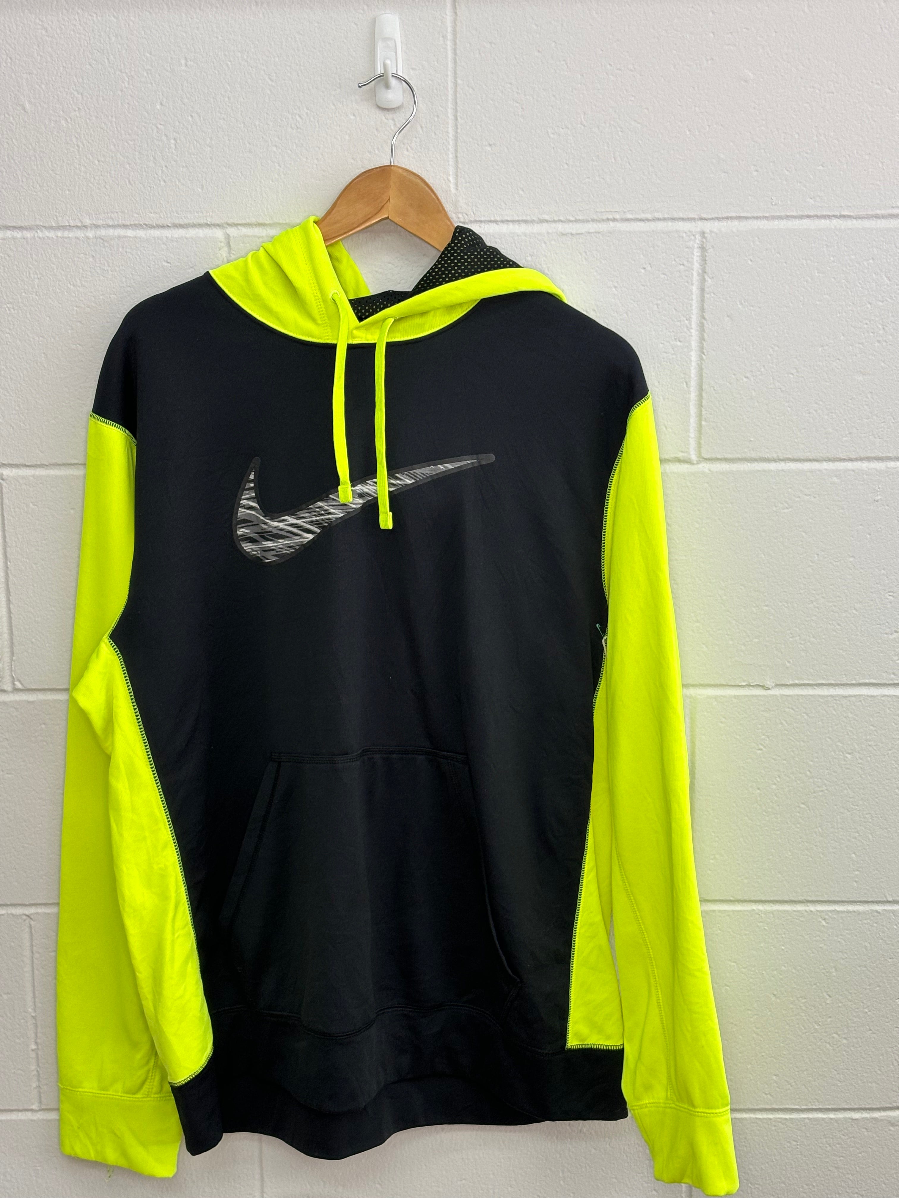 Nike Black And Neon Yellow Hoodie XL