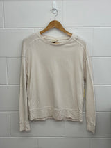 Cream Plain Crewneck Medium