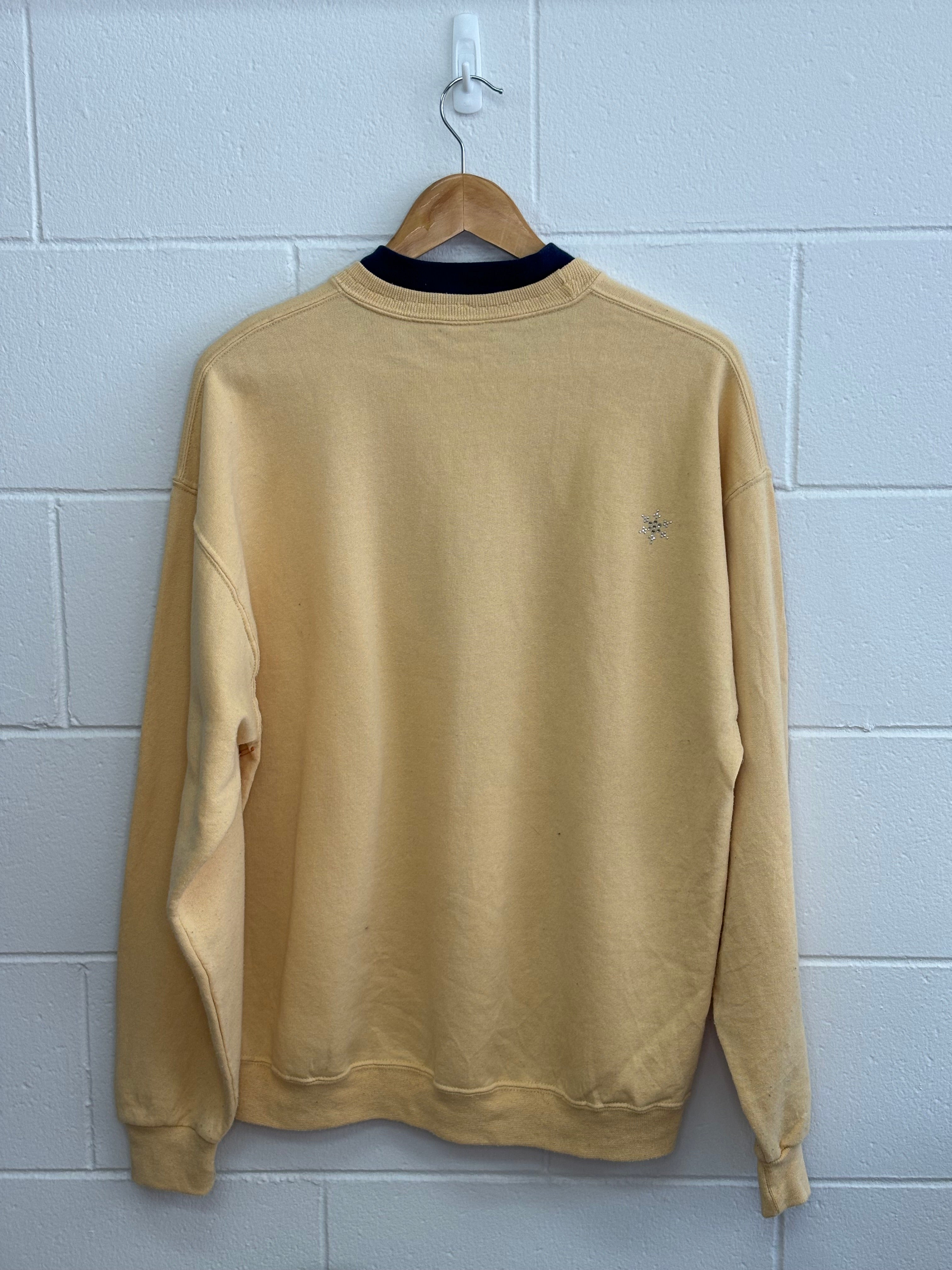 Let It Snow Yellow Crewneck Large