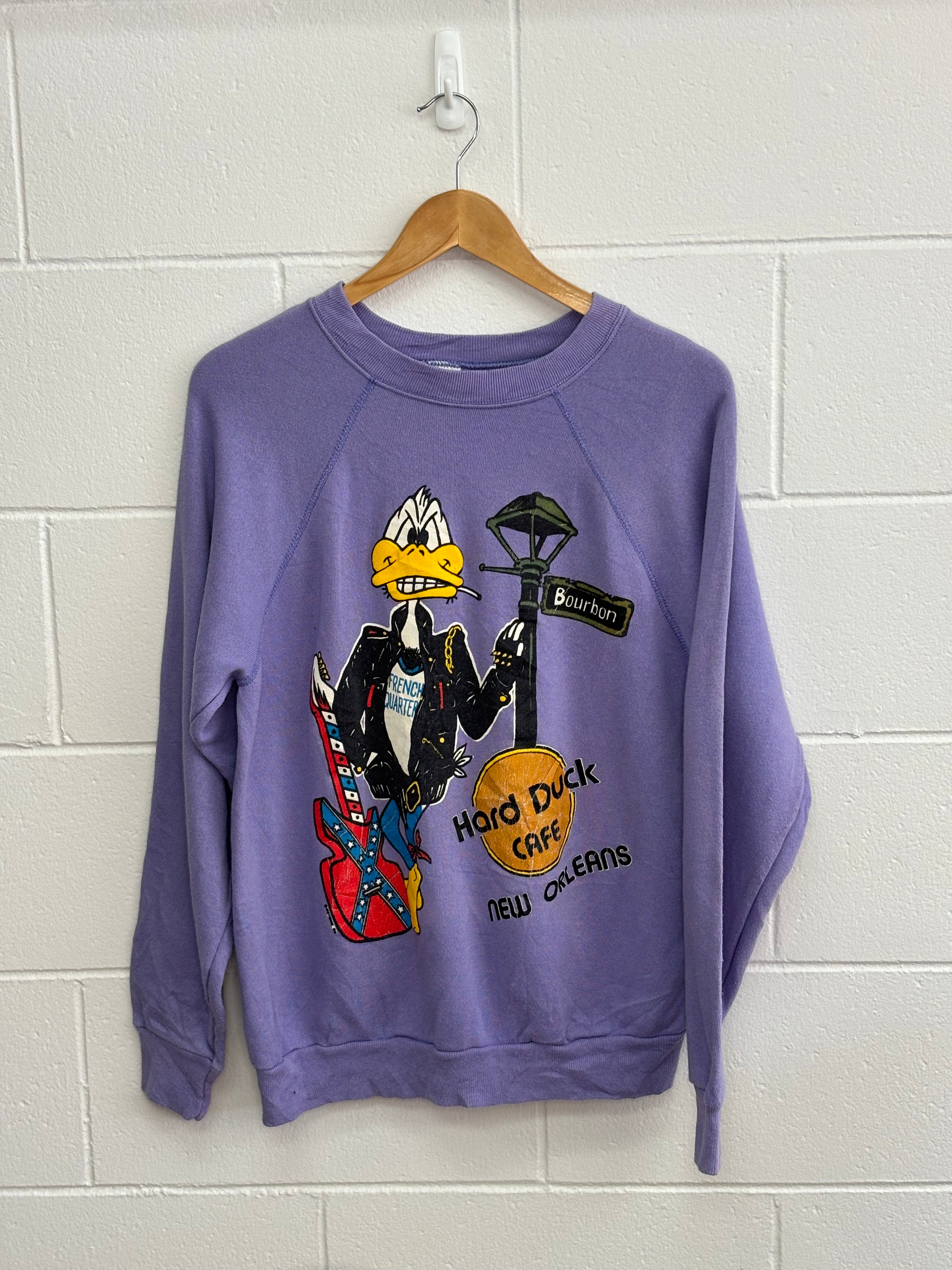 Hard Duck Cafe Purple Crewneck Large