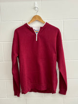 Plain Maroon 1/4 Zip up Large