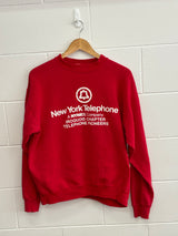 New York Telephone Red Crewneck Large