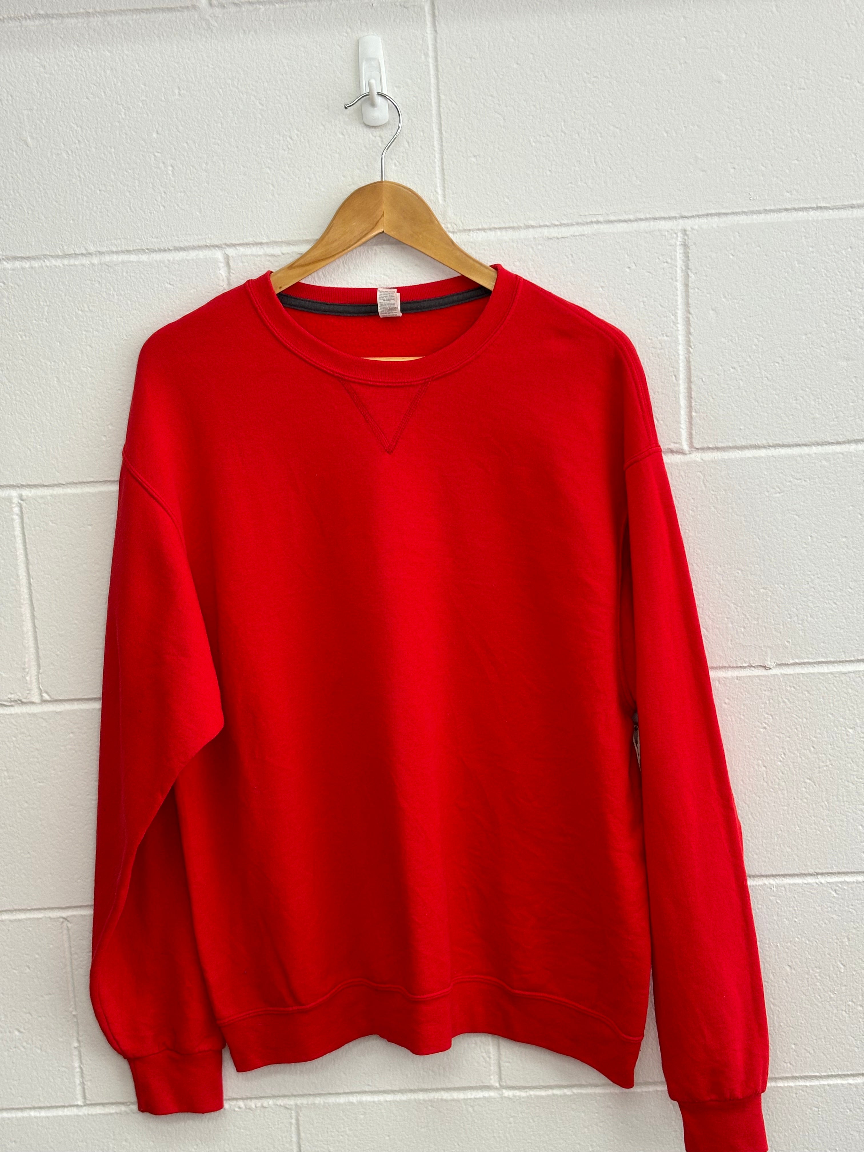 Plain Red Crewneck Large