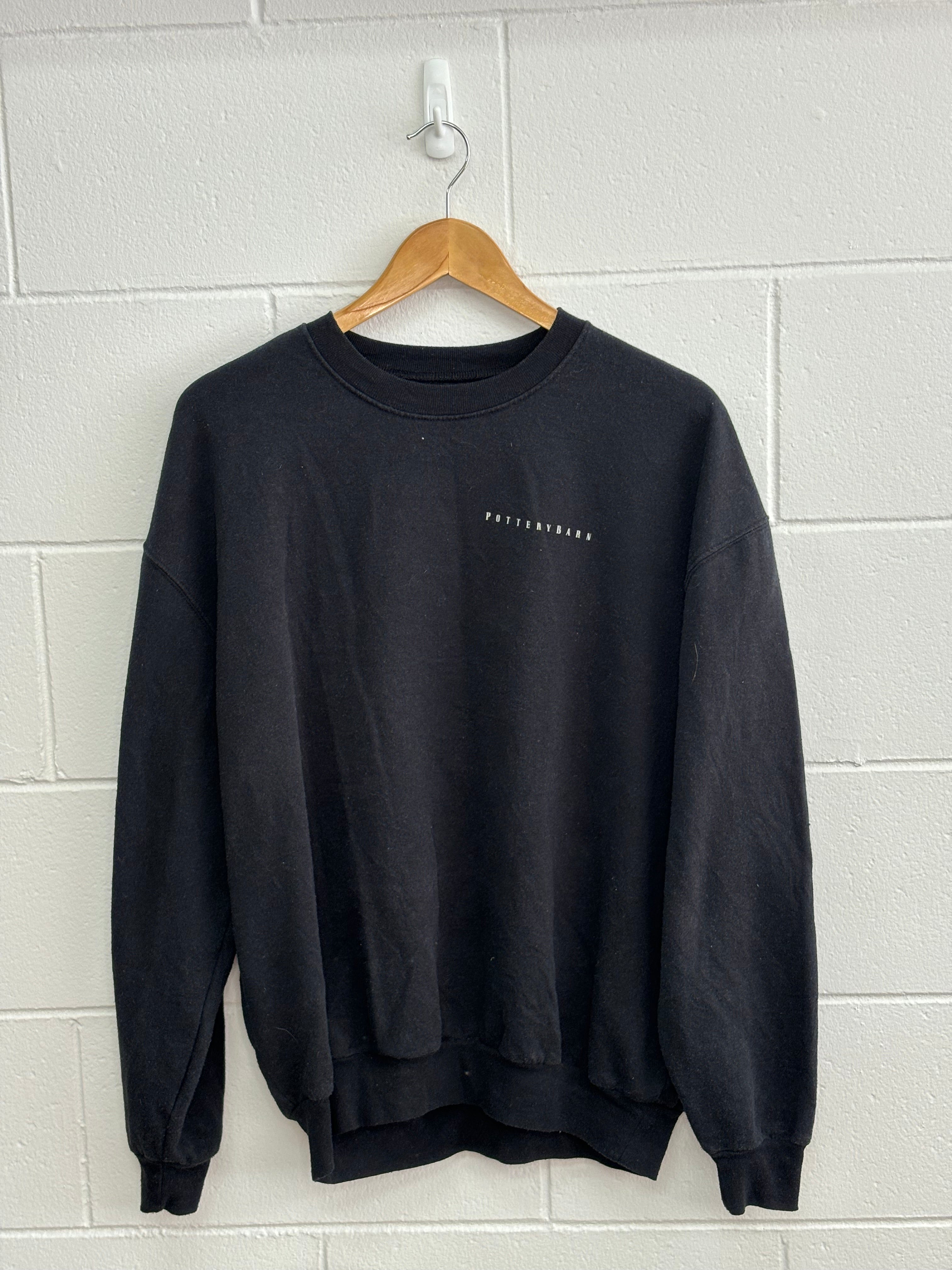 Pottery Barn Black Crewneck Large