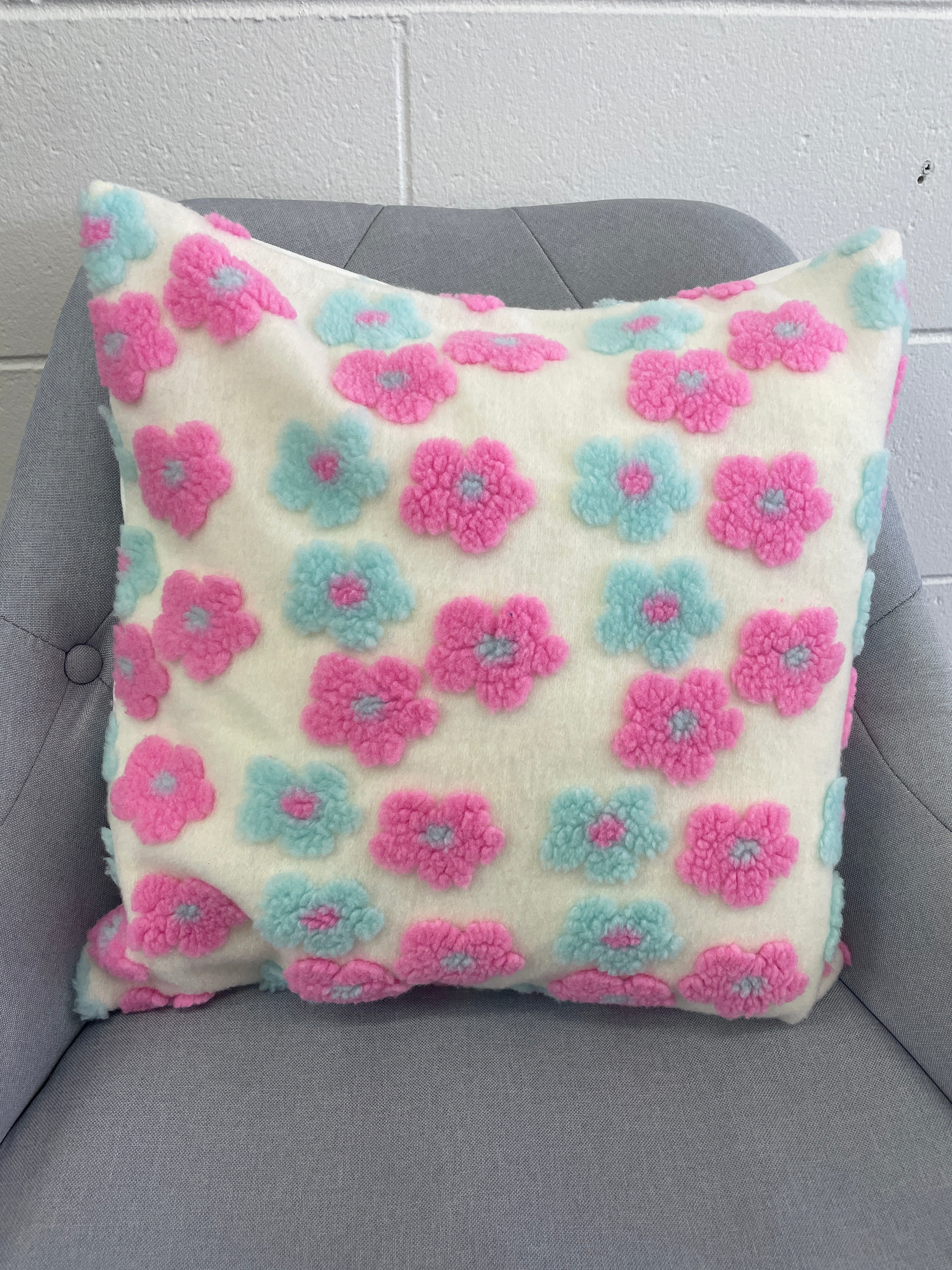 Multi Coloured Flower Pillow