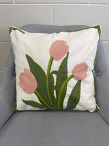 Tulip Embroidery Pillow