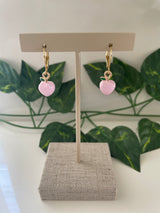 Gold Plated Pink Peach Earrings