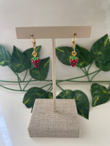 Gold Plated Strawberry Earrings