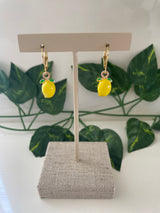 Gold Plated Lemon Earrings