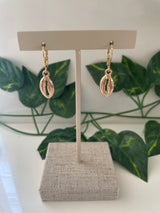 Gold Plated Conch Shell Earrings