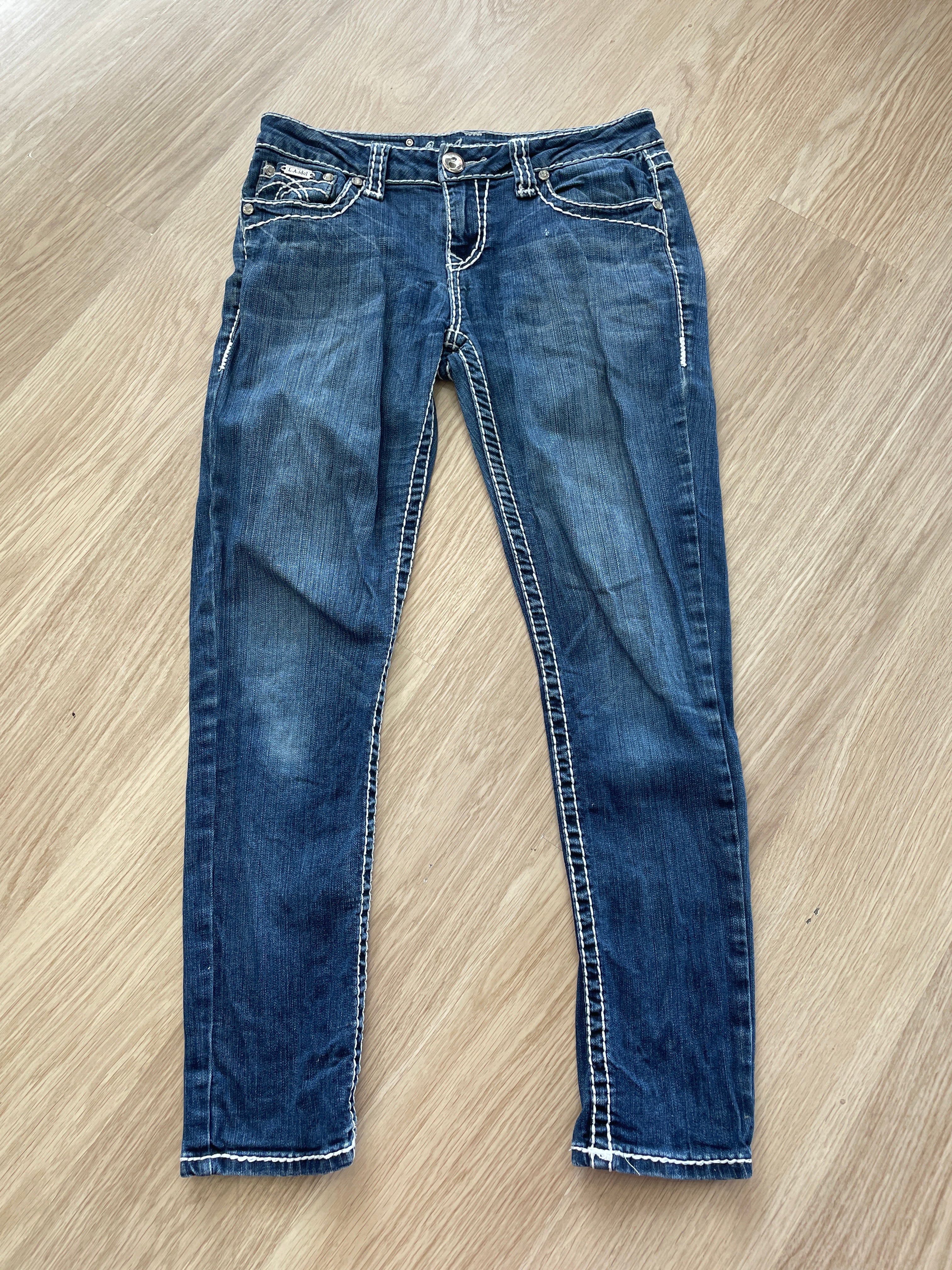 Womens La Idol USA Medium Wash Jeans Size 9