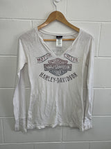 Harley Davidson Olympia White Long-Sleeve Small