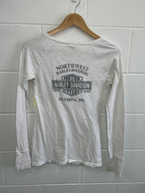 Harley Davidson Olympia White Long-Sleeve Small